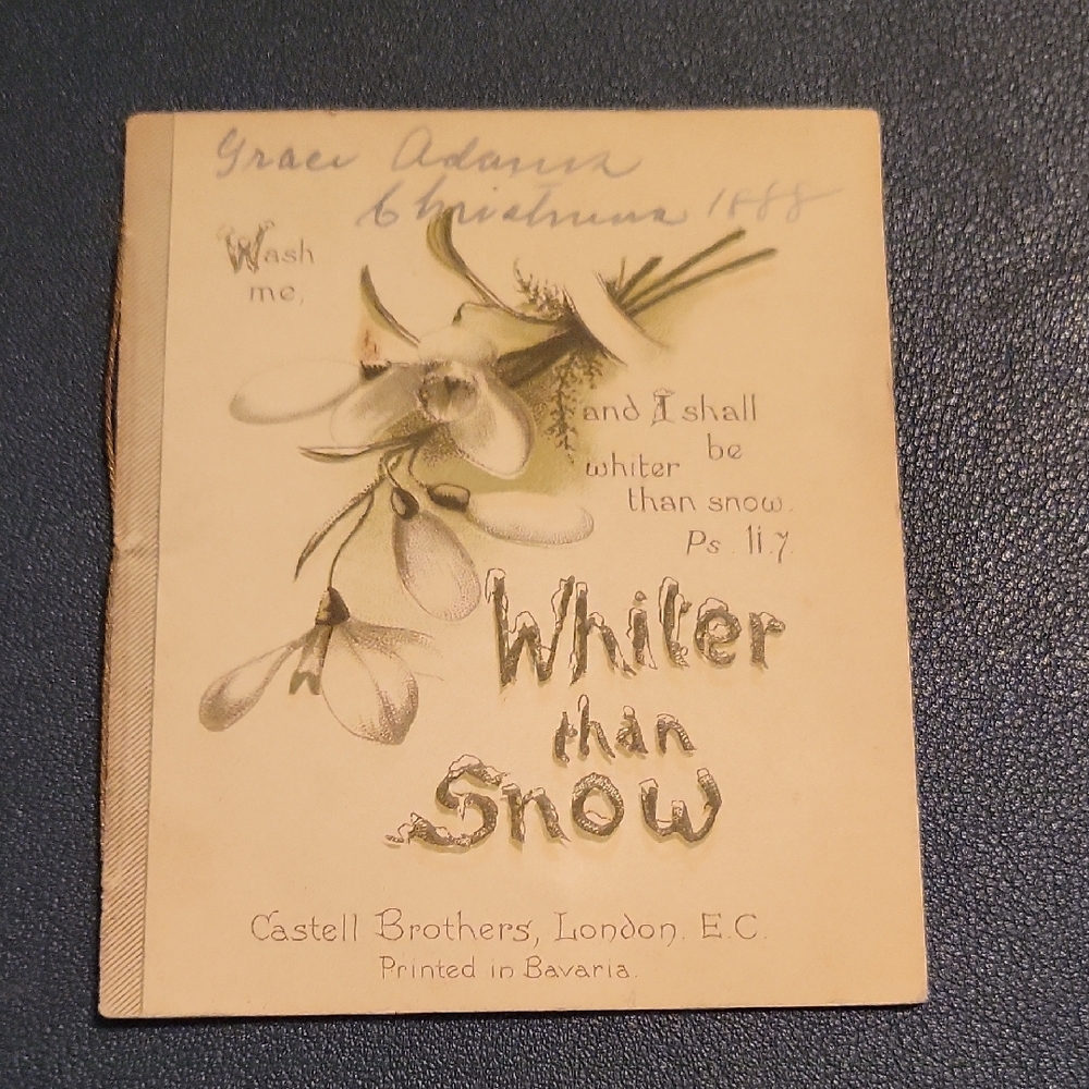 Antique Whiter Than Snow Psalms Booklet -1888